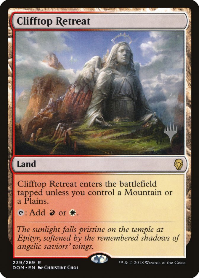 Clifftop Retreat (Promo Pack) [Dominaria Promos] MTG Single Magic: The Gathering | Red Claw Gaming