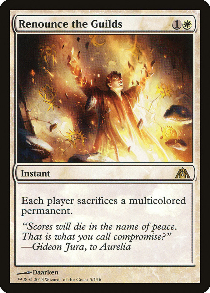 Renounce the Guilds [Dragon's Maze] MTG Single Magic: The Gathering | Red Claw Gaming