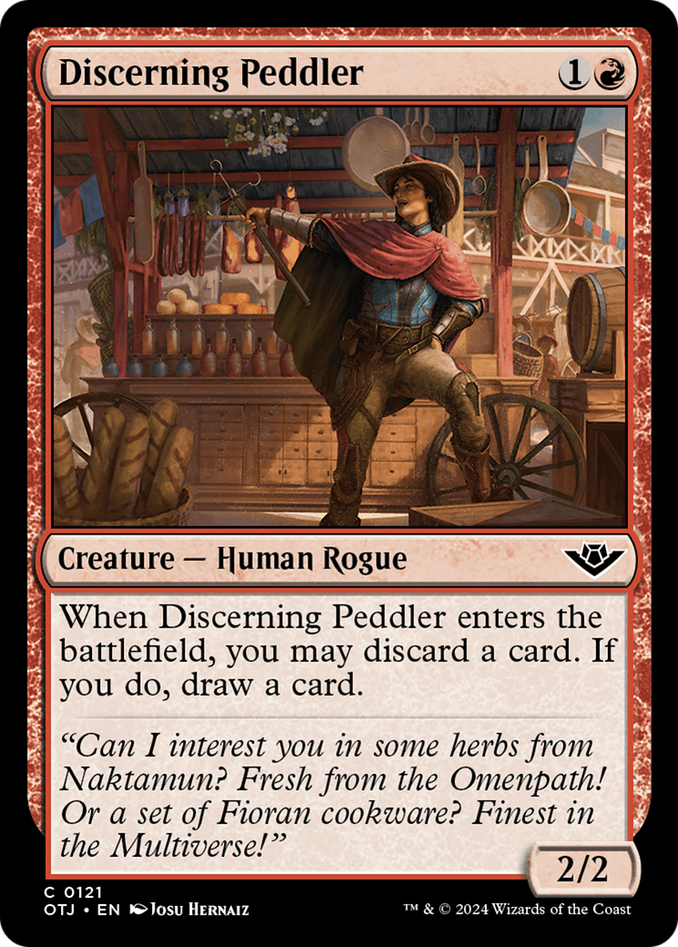 Discerning Peddler [Outlaws of Thunder Junction] MTG Single Magic: The Gathering    | Red Claw Gaming