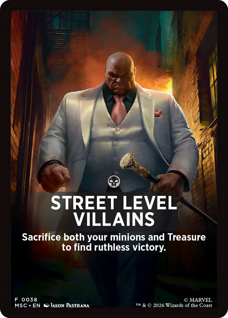 Street Level Villains Theme Card [Marvel Super Heroes Commander] MTG Single Magic: The Gathering | Red Claw Gaming