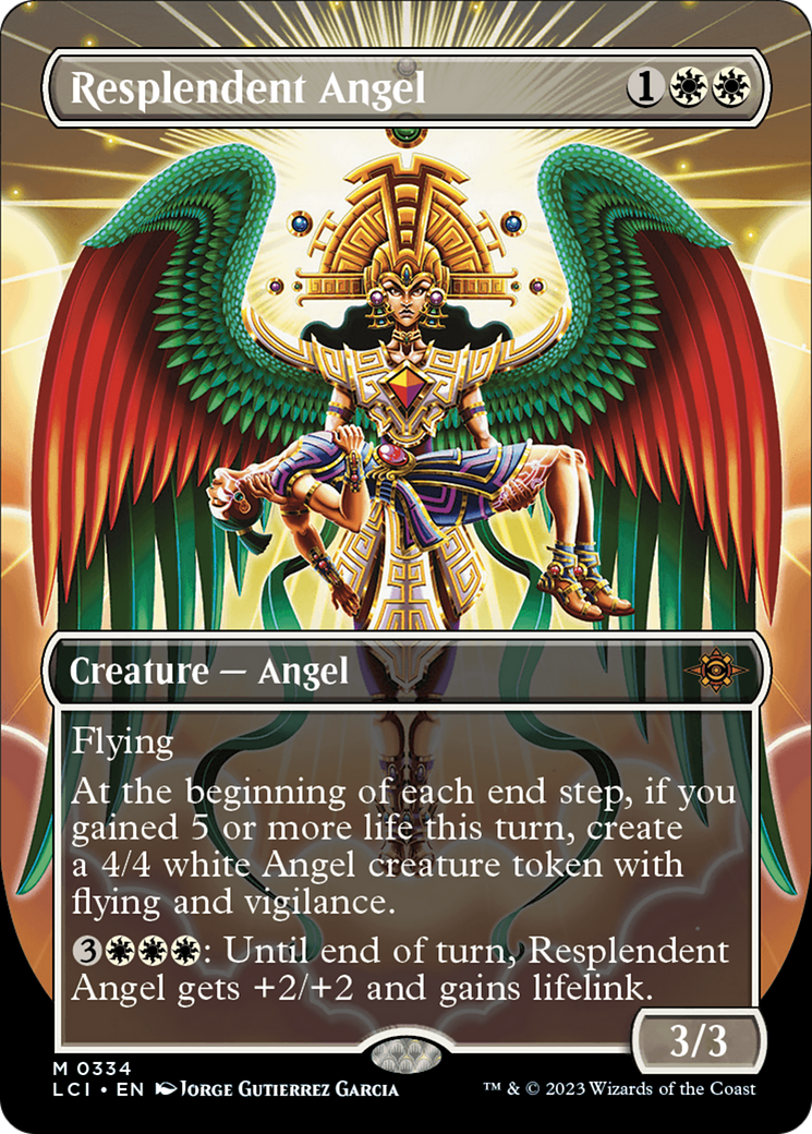 Resplendent Angel (Borderless) [The Lost Caverns of Ixalan] MTG Single Magic: The Gathering    | Red Claw Gaming