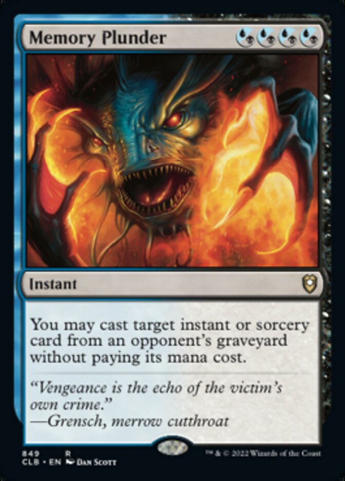 Memory Plunder [Commander Legends: Battle for Baldur's Gate] MTG Single Magic: The Gathering | Red Claw Gaming