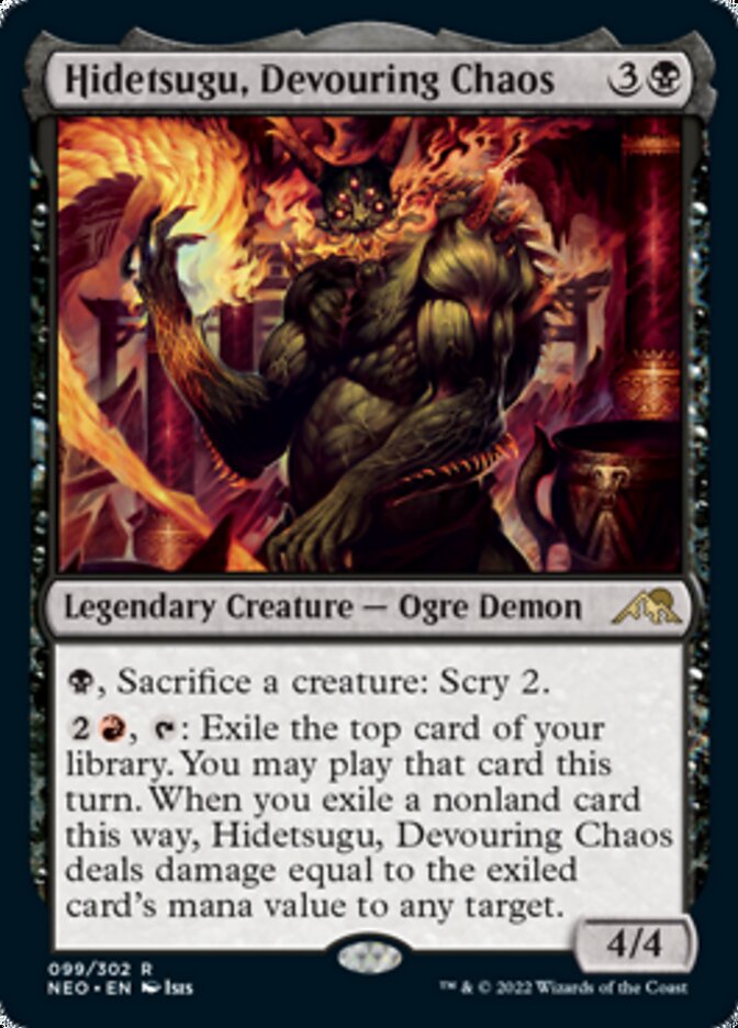 Hidetsugu, Devouring Chaos [Kamigawa: Neon Dynasty] MTG Single Magic: The Gathering    | Red Claw Gaming