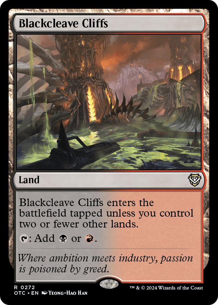 Blackcleave Cliffs [Outlaws of Thunder Junction Commander] MTG Single Magic: The Gathering | Red Claw Gaming