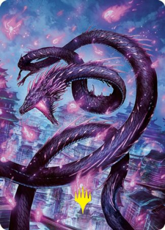 Junji, the Midnight Sky 2 Art Card (Gold-Stamped Signature) [Kamigawa: Neon Dynasty Art Series] MTG Single Magic: The Gathering | Red Claw Gaming