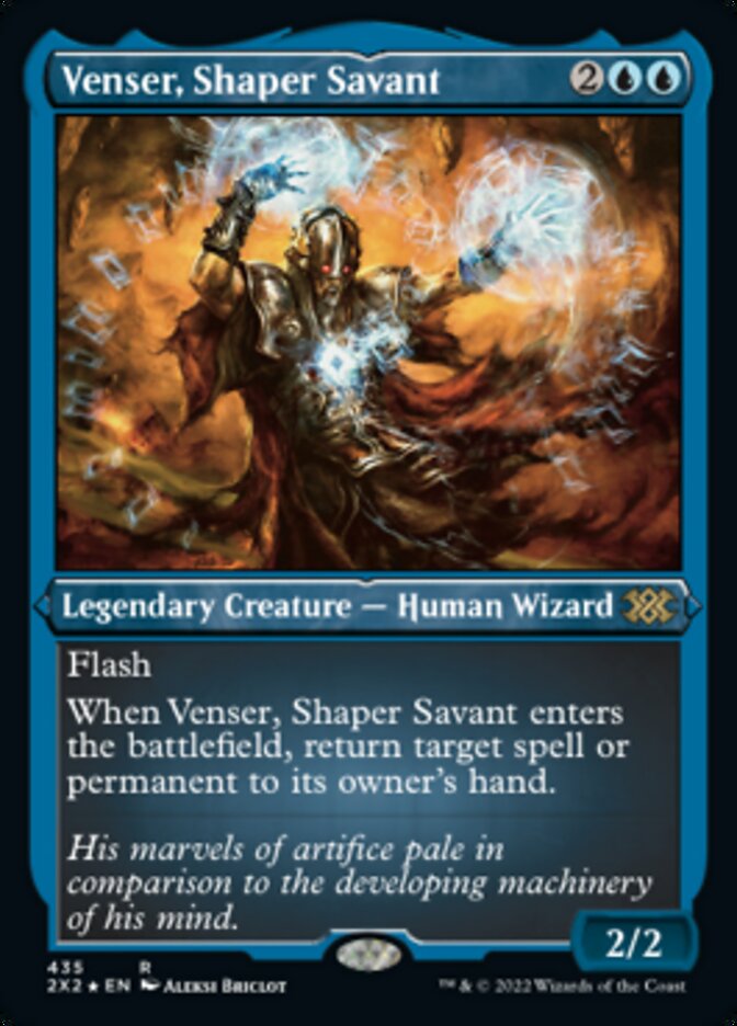 Venser, Shaper Savant (Foil Etched) [Double Masters 2022] MTG Single Magic: The Gathering    | Red Claw Gaming