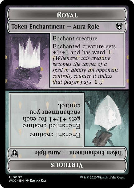 Copy // Royal Role / Virtuous Role Double-Sided Token [Wilds of Eldrai Red Claw Gaming Copy // Royal Role / Virtuous Role Double-Sided Token [Wilds of Eldrai Red Claw Gaming