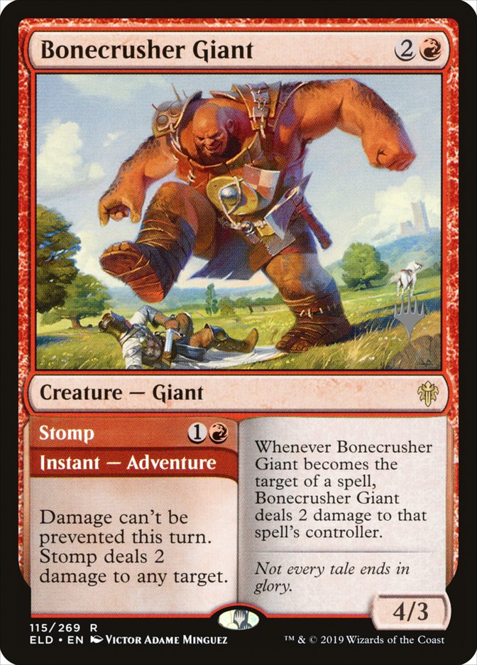 Bonecrusher Giant // Stomp (Promo Pack) [Throne of Eldraine Promos] MTG Single Magic: The Gathering | Red Claw Gaming