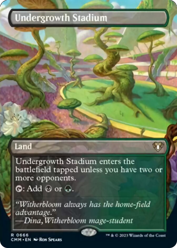 Undergrowth Stadium (Borderless Alternate Art) [Commander Masters] MTG Single Magic: The Gathering | Red Claw Gaming