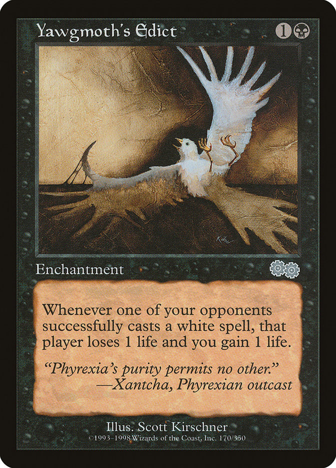 Yawgmoth's Edict [Urza's Saga] MTG Single Magic: The Gathering | Red Claw Gaming