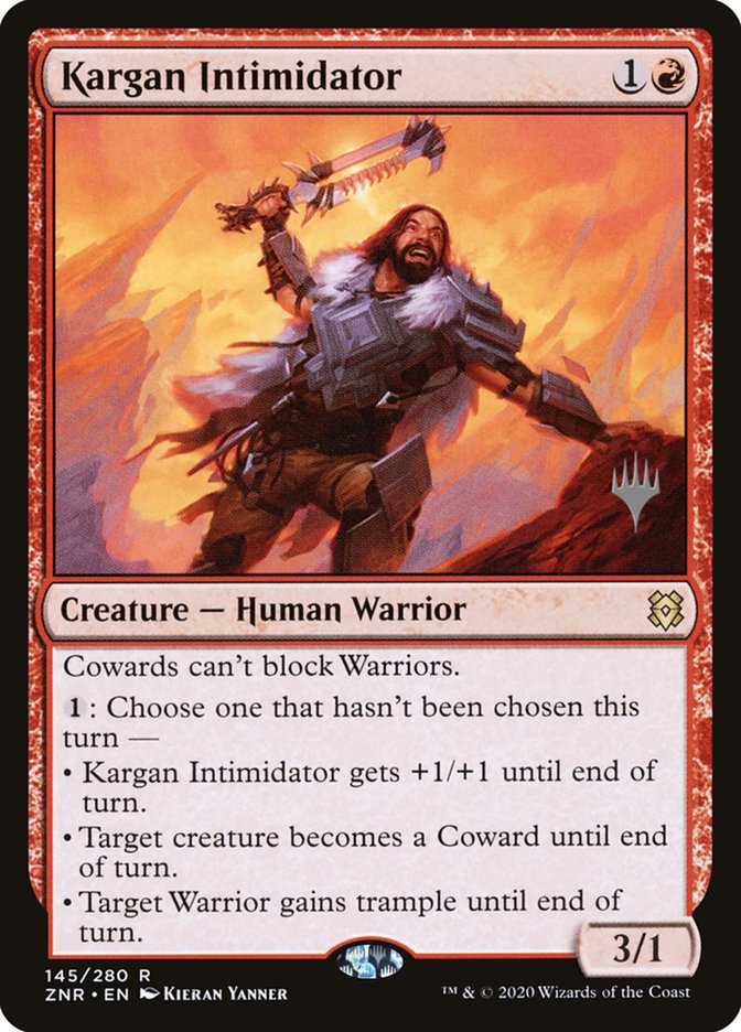 Kargan Intimidator (Promo Pack) [Zendikar Rising Promos] MTG Single Magic: The Gathering | Red Claw Gaming