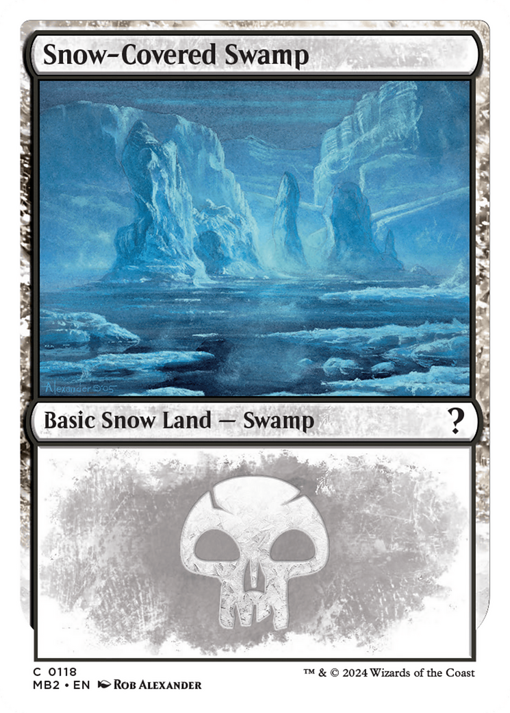 Snow-Covered Swamp (White Border) [Mystery Booster 2] MTG Single Magic: The Gathering | Red Claw Gaming