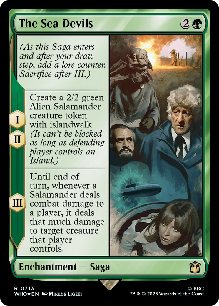 The Sea Devils (Surge Foil) [Doctor Who] MTG Single Magic: The Gathering | Red Claw Gaming