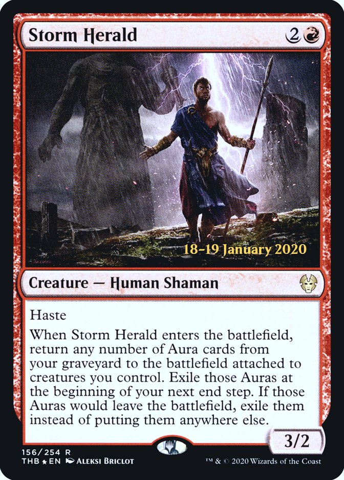Storm Herald [Theros Beyond Death Prerelease Promos] MTG Single Magic: The Gathering | Red Claw Gaming