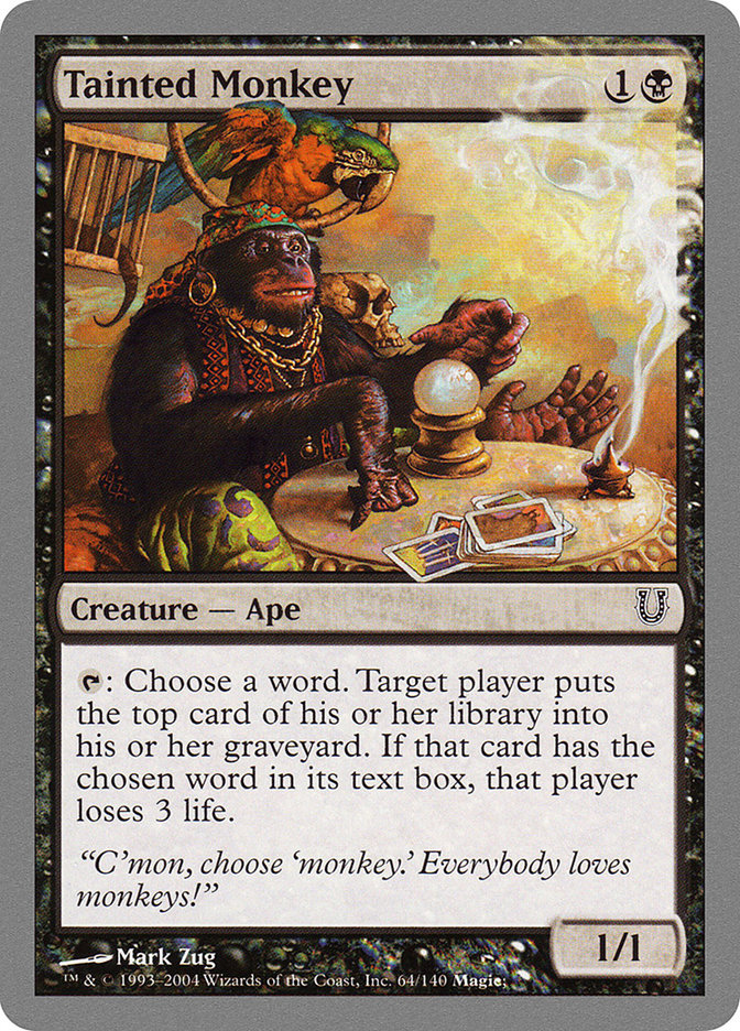 Tainted Monkey [Unhinged] MTG Single Magic: The Gathering | Red Claw Gaming