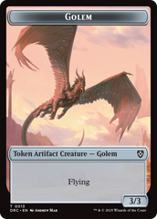Golem (0013) // Nalaar Aetherjet Double-Sided Token [Aetherdrift Tokens] MTG Single Magic: The Gathering | Red Claw Gaming