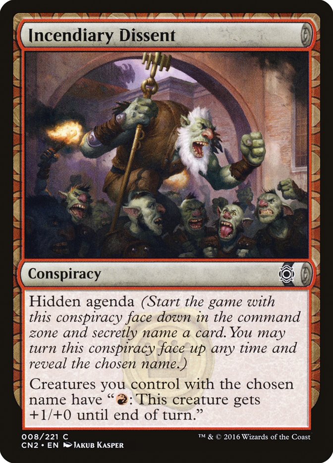 Incendiary Dissent [Conspiracy: Take the Crown] MTG Single Magic: The Gathering | Red Claw Gaming