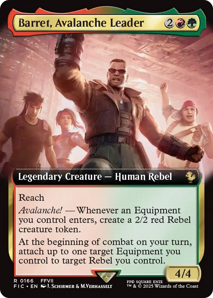 Barret, Avalanche Leader (Extended Art) [FINAL FANTASY Commander] MTG Single Magic: The Gathering | Red Claw Gaming