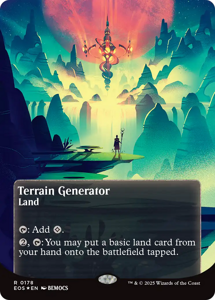 Terrain Generator (0178) (Borderless) (Galaxy Foil) [Edge of Eternities: Stellar Sights] MTG Single Magic: The Gathering | Red Claw Gaming