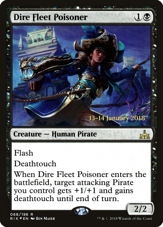 Dire Fleet Poisoner [Rivals of Ixalan Prerelease Promos] MTG Single Magic: The Gathering | Red Claw Gaming