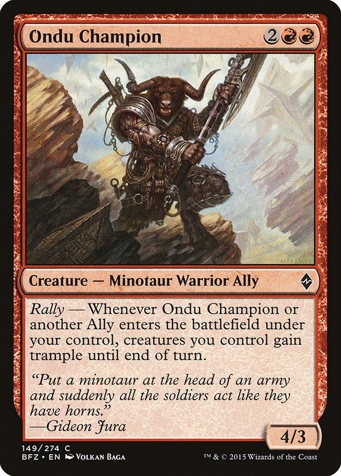 Ondu Champion [Battle for Zendikar] MTG Single Magic: The Gathering | Red Claw Gaming