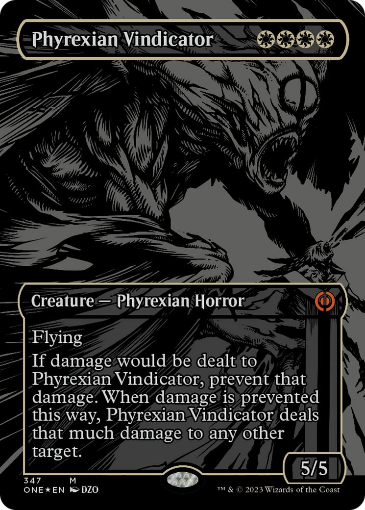 Phyrexian Vindicator (Oil Slick Raised Foil) [Phyrexia: All Will Be One] MTG Single Magic: The Gathering | Red Claw Gaming