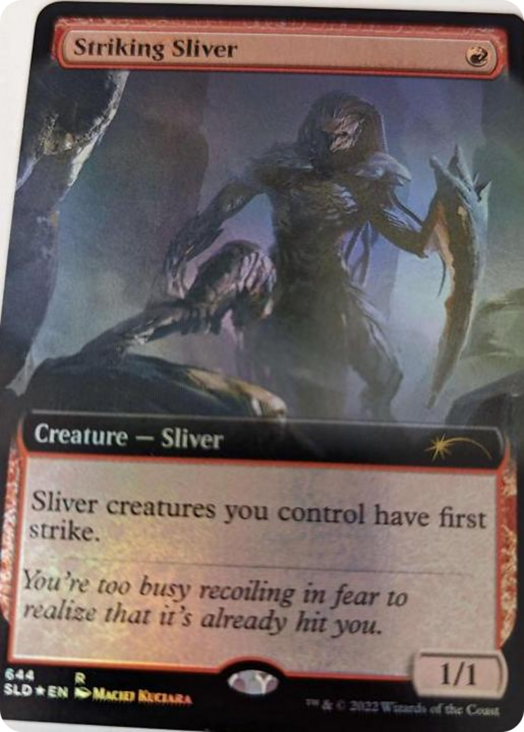 Striking Sliver (Extended Art) [Secret Lair Drop Series] MTG Single Magic: The Gathering | Red Claw Gaming