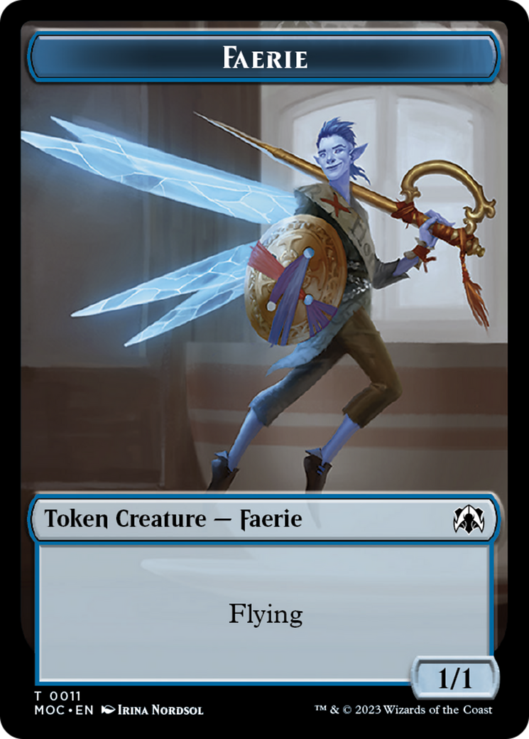 Elemental (22) // Faerie Double-Sided Token [March of the Machine Commander Tokens] MTG Single Magic: The Gathering | Red Claw Gaming