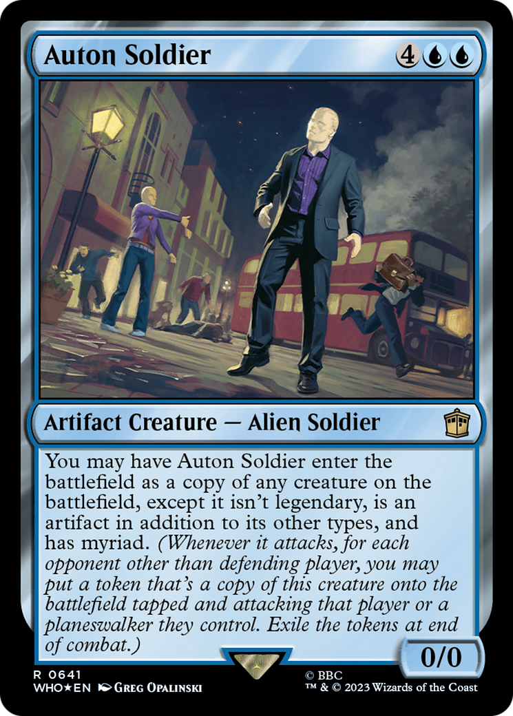 Auton Soldier (Surge Foil) [Doctor Who] MTG Single Magic: The Gathering | Red Claw Gaming