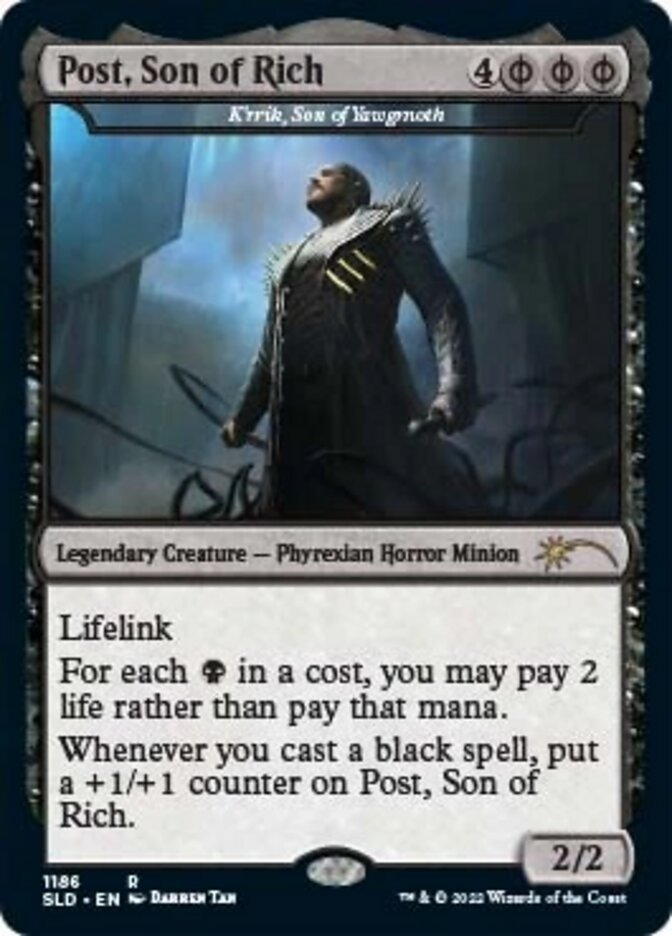 K'rrik, Son of Yawgmoth - Post, Son of Rich [Secret Lair Drop Series] MTG Single Magic: The Gathering | Red Claw Gaming