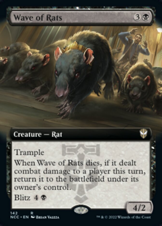 Wave of Rats (Extended Art) [Streets of New Capenna Commander] MTG Single Magic: The Gathering | Red Claw Gaming
