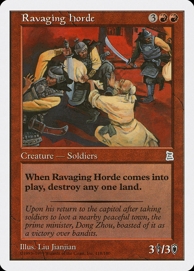 Ravaging Horde [Portal Three Kingdoms] MTG Single Magic: The Gathering | Red Claw Gaming