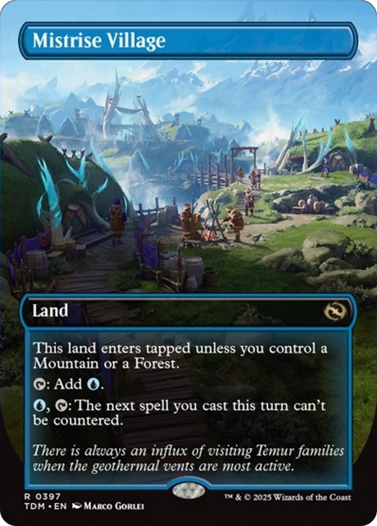 Mistrise Village (Borderless) [Tarkir: Dragonstorm] MTG Single Magic: The Gathering | Red Claw Gaming