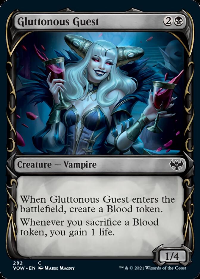 Gluttonous Guest (Showcase Fang Frame) [Innistrad: Crimson Vow] MTG Single Magic: The Gathering | Red Claw Gaming