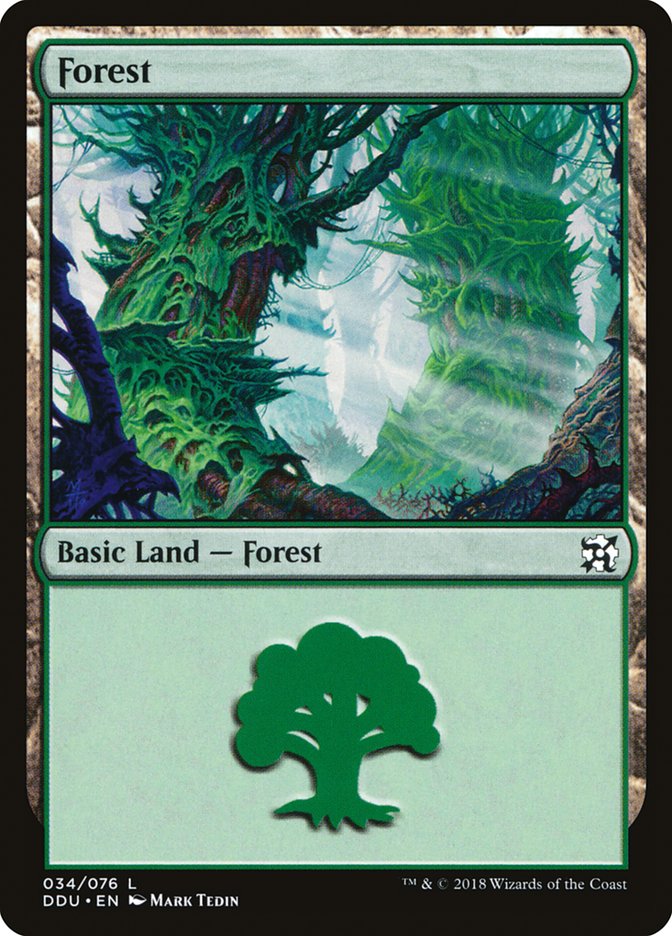 Forest (34) [Duel Decks: Elves vs. Inventors] MTG Single Magic: The Gathering | Red Claw Gaming