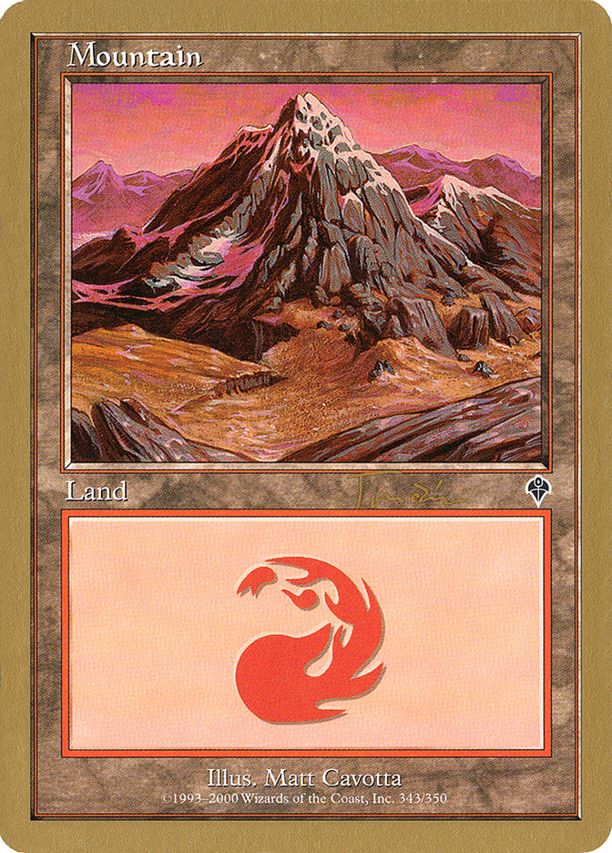 Mountain (jt343a) (Jan Tomcani) (INV) [World Championship Decks 2001] MTG Single Magic: The Gathering | Red Claw Gaming
