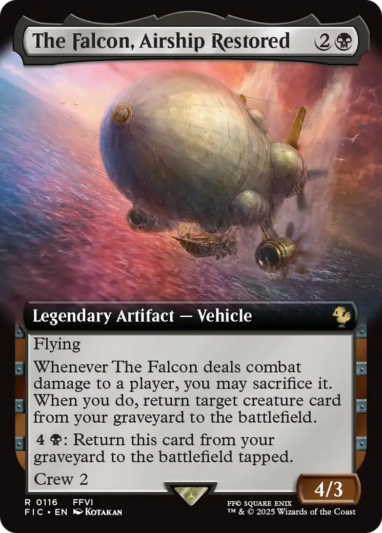 The Falcon, Airship Restored (Extended Art) [FINAL FANTASY Commander] MTG Single Magic: The Gathering | Red Claw Gaming