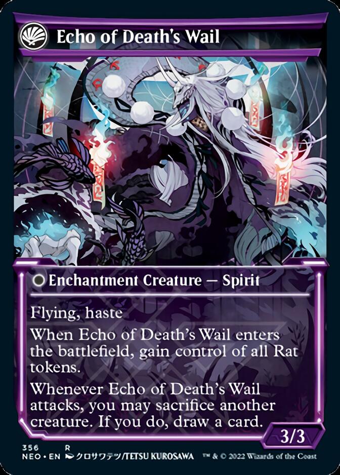 Tribute to Horobi // Echo of Death's Wail (Showcase Soft Glow) [Kamigawa: Neon Dynasty] MTG Single Magic: The Gathering    | Red Claw Gaming