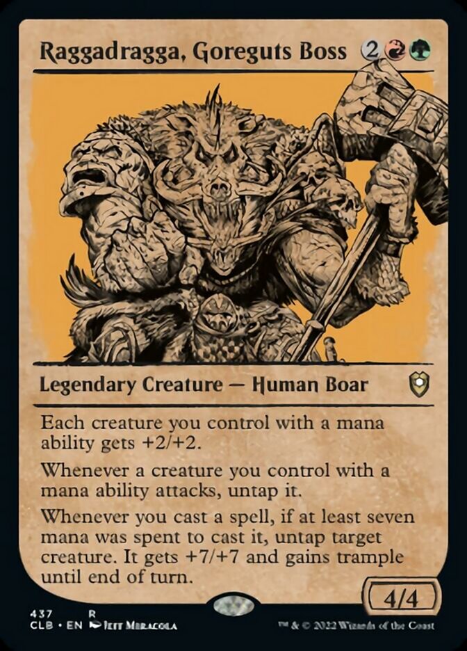Raggadragga, Goreguts Boss (Showcase) [Commander Legends: Battle for Baldur's Gate] MTG Single Magic: The Gathering | Red Claw Gaming