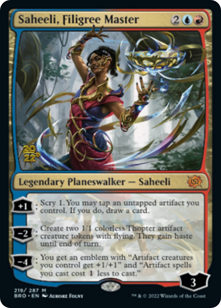 Saheeli, Filigree Master [The Brothers' War Prerelease Promos] MTG Single Magic: The Gathering | Red Claw Gaming