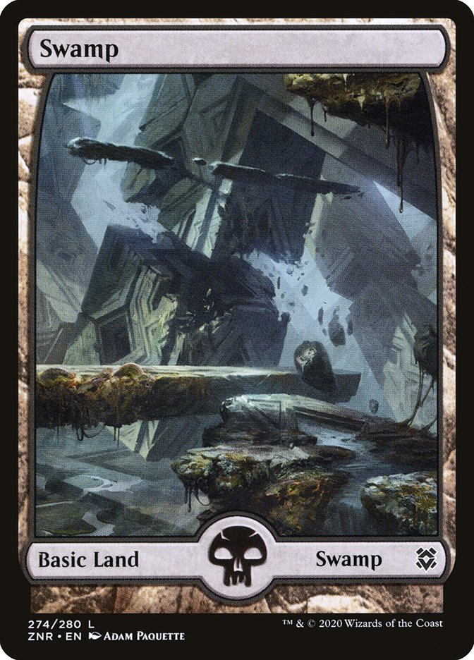 Swamp (274) [Zendikar Rising] MTG Single Magic: The Gathering | Red Claw Gaming