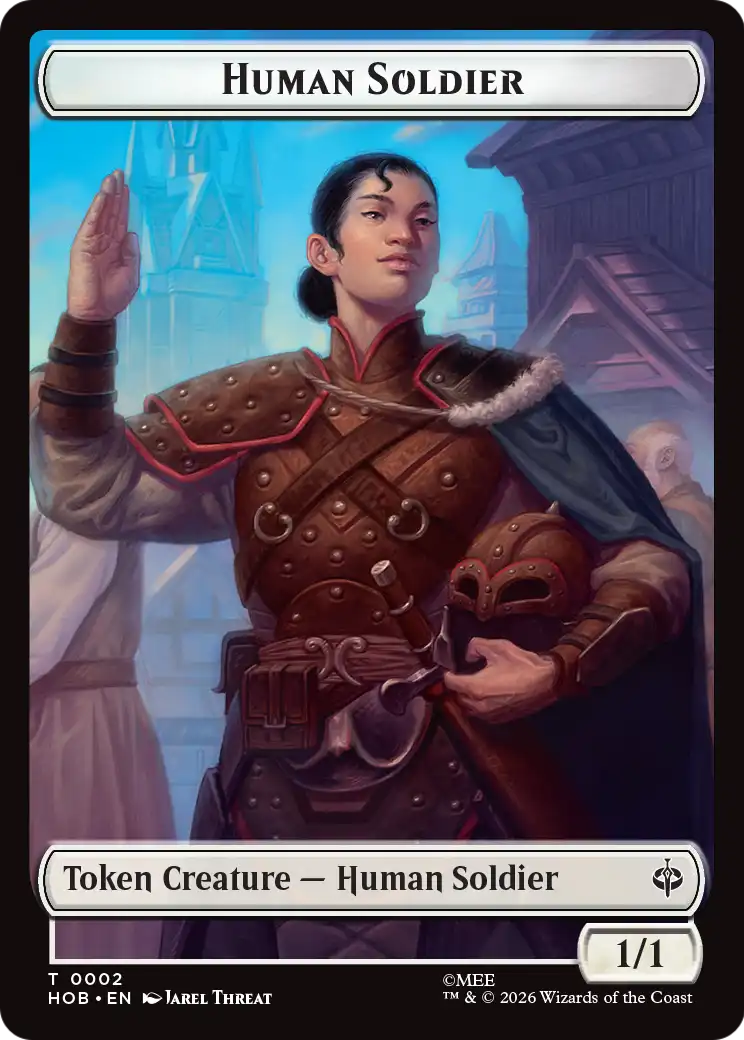 Human Soldier // Dwarf Double-Sided Token [The Hobbit Tokens] | Red Claw Gaming