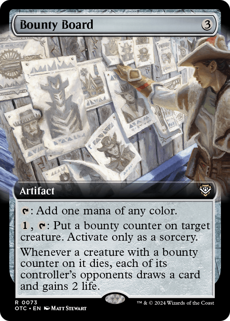 Bounty Board (Extended Art) [Outlaws of Thunder Junction Commander] MTG Single Magic: The Gathering | Red Claw Gaming