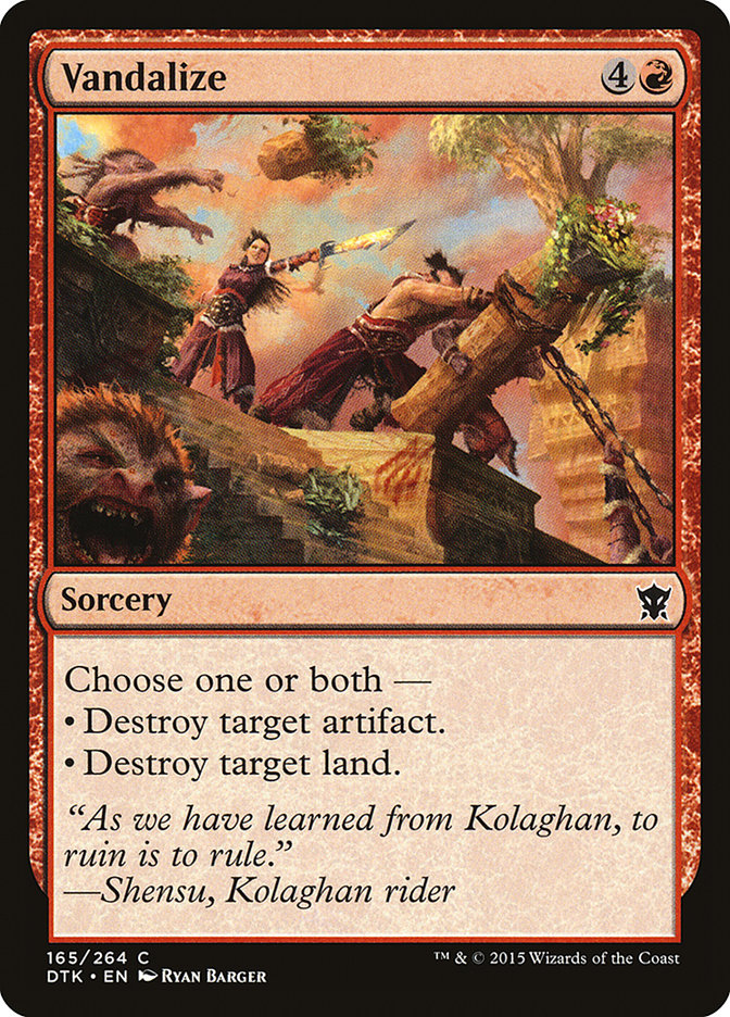 Vandalize [Dragons of Tarkir] MTG Single Magic: The Gathering | Red Claw Gaming