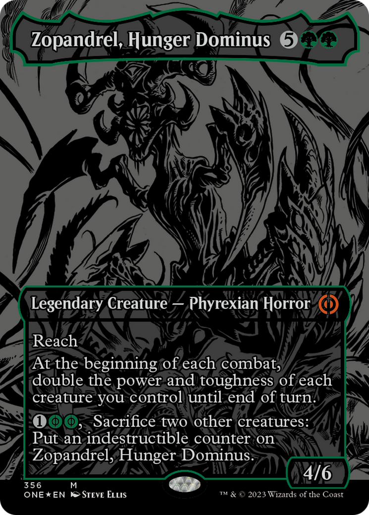 Zopandrel, Hunger Dominus (Oil Slick Raised Foil) [Phyrexia: All Will Be One] MTG Single Magic: The Gathering | Red Claw Gaming