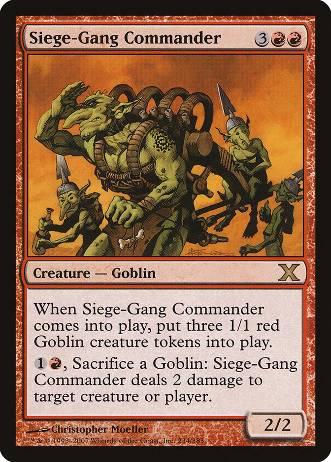 Siege-Gang Commander [Tenth Edition] MTG Single Magic: The Gathering | Red Claw Gaming