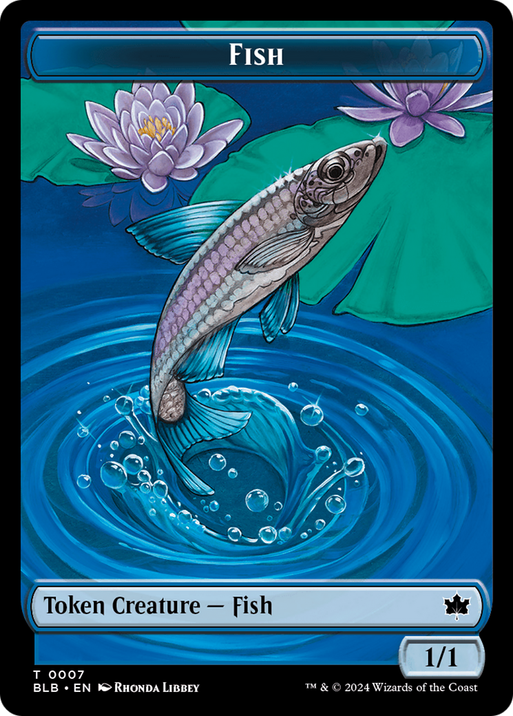 Fish (BLB) // Kobolds of Kher Keep (MKC) Double-Sided Token [The List] | Red Claw Gaming