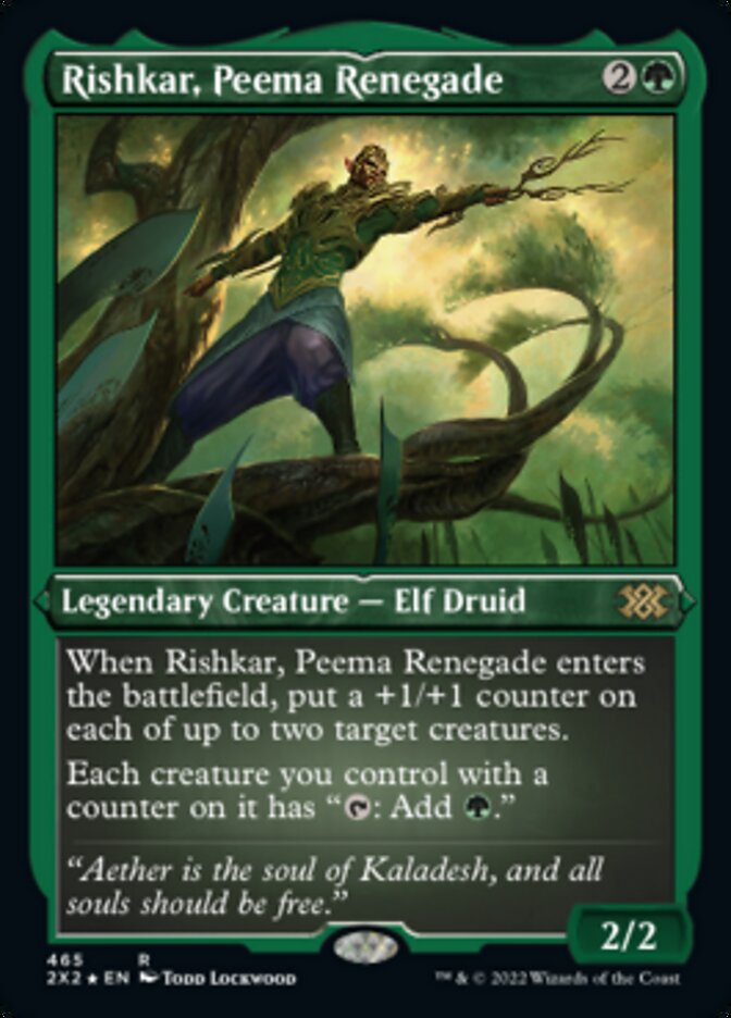 Rishkar, Peema Renegade (Foil Etched) [Double Masters 2022] MTG Single Magic: The Gathering    | Red Claw Gaming