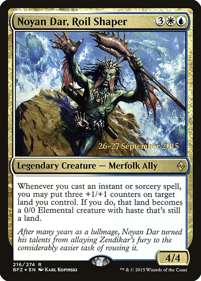 Noyan Dar, Roil Shaper [Battle for Zendikar Prerelease Promos] MTG Single Magic: The Gathering | Red Claw Gaming
