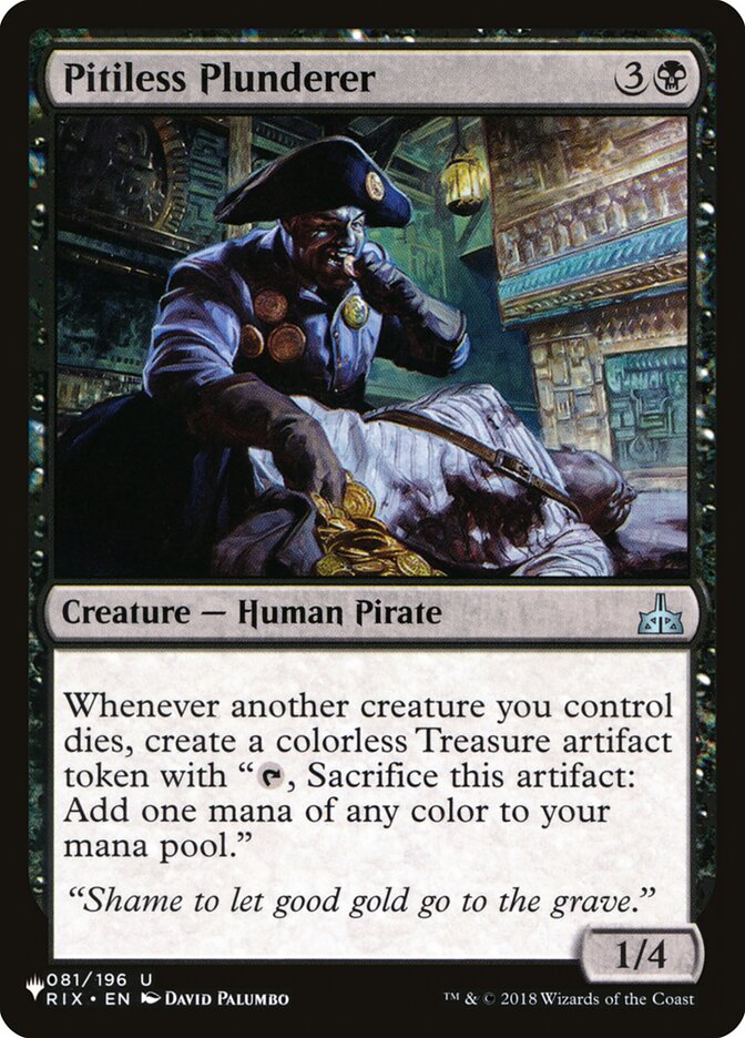Pitiless Plunderer [The List] MTG Single Magic: The Gathering | Red Claw Gaming